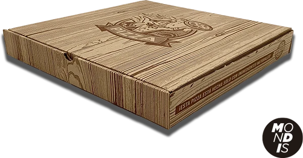 CAJA PIZZA IMITACION MADERA - Imagen 5