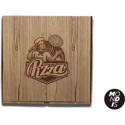 CAJA PIZZA IMITACION MADERA - Imagen 2